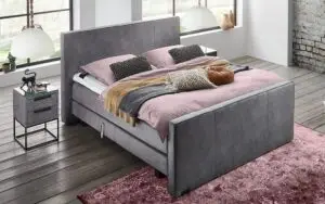 Elektrische Caresse boxspring 6010 met tijdelijk gratis voetbord, tweepersoonsformaat, gestoffeerd matras en verstelbare hoof