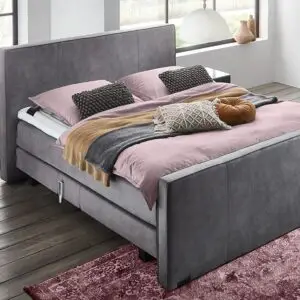 Elektrische Caresse boxspring 6010 met tijdelijk gratis voetbord, tweepersoonsformaat, gestoffeerd matras en verstelbare hoof