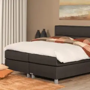 Boxspring Caresse 9550 tweepersoonsbed met gestoffeerd hoofdbord en matras, verkrijgbaar in diverse maten en kleuren