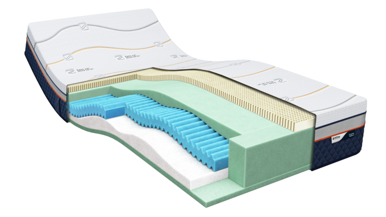M Line Iconic Hero 6 matras met Talalay-latex toplaag en Contour Support-laag voor optimale ondersteuning en ventilatie.