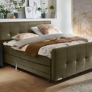 Elektrische Caresse Boxspring 7010 met gratis voetbord, tweepersoons, inclusief hoofdbord en verstelbare matrassen