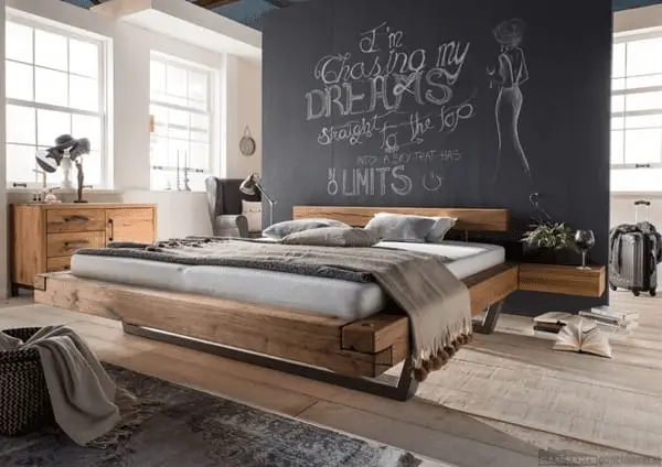 Woodstock Zwevend Balkenbed I met hoofdeinde Balk I